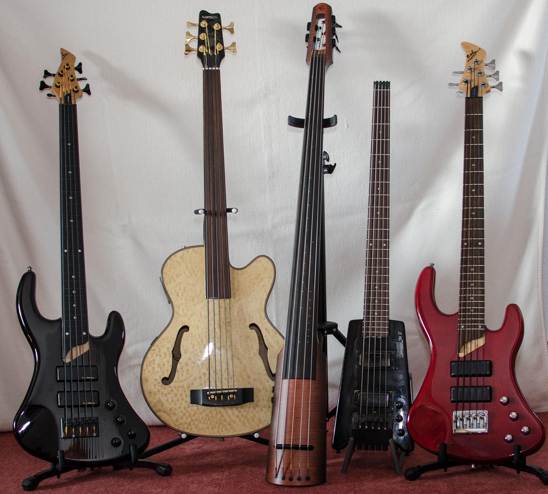 2 esh Sovereign, NS Design NXT5, Samick AGB, Hohner B2V